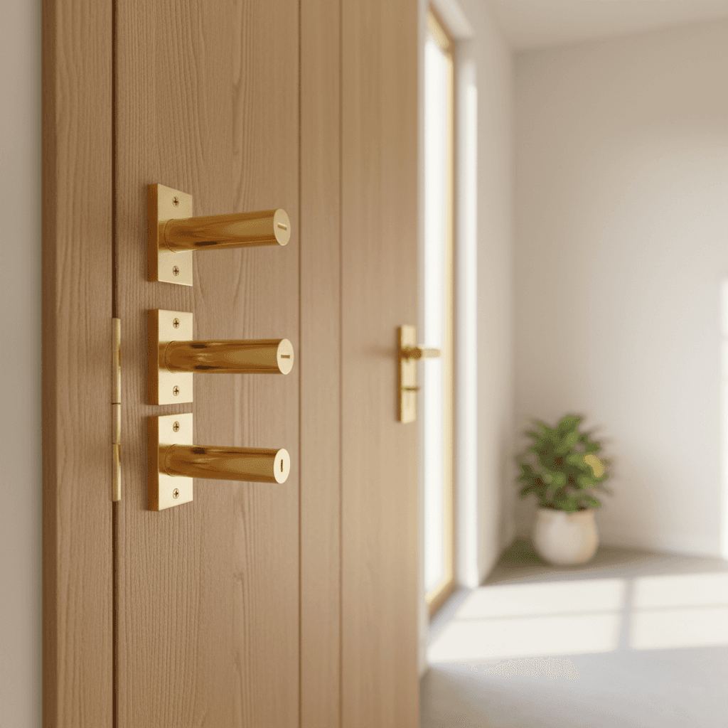 Multi-point lock security system engaged