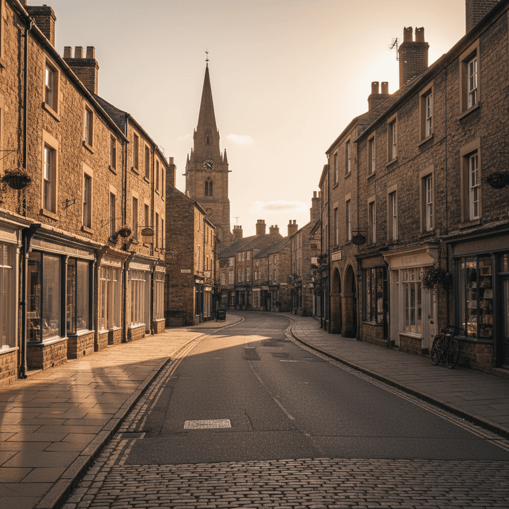 Chesterfield town center and residential neighborhoods