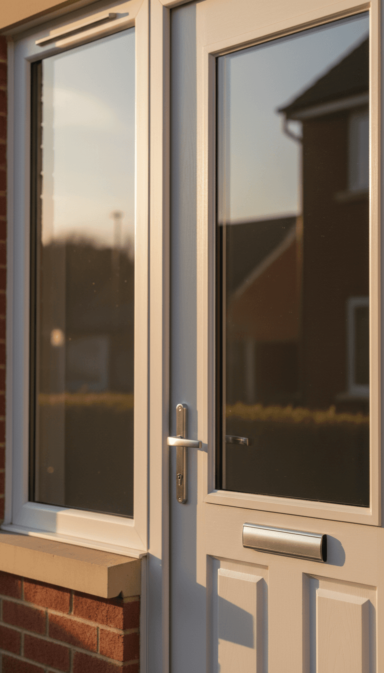 Modern uPVC door and window in residential setting
